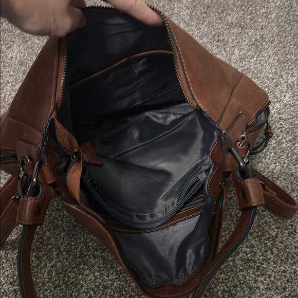 Brown Leather Shoulder Bag - Picture 3 of 4